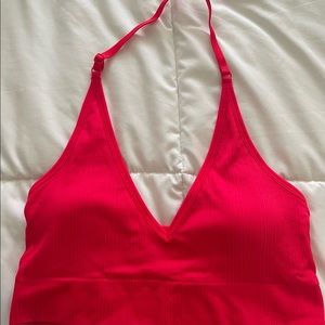 Pink Victoria’s Secret Seamless Halter Bralette